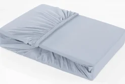 Elastyczne, kolorowe prześcieradło Klinmam Home Elastan, kolor jasnoniebieski, 90-100x200 cm