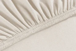 Elastyczne, kolorowe prześcieradło Klinmam Home Elastan, kolor kremowy, 90-100x200 cm