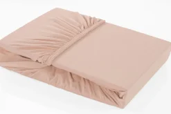 Elastyczne, kolorowe prześcieradło Klinmam Home Elastan, kolor różowy, 90-100x200 cm