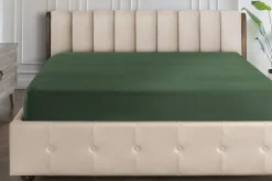 Elastyczne, kolorowe prześcieradło Klinmam Home Jersey, kolor moss green, 100x200 cm