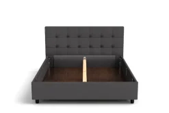 Łóżko tapicerowane Boston Frame Lift, Beech Black, Kenya Beige, 160x200 cm