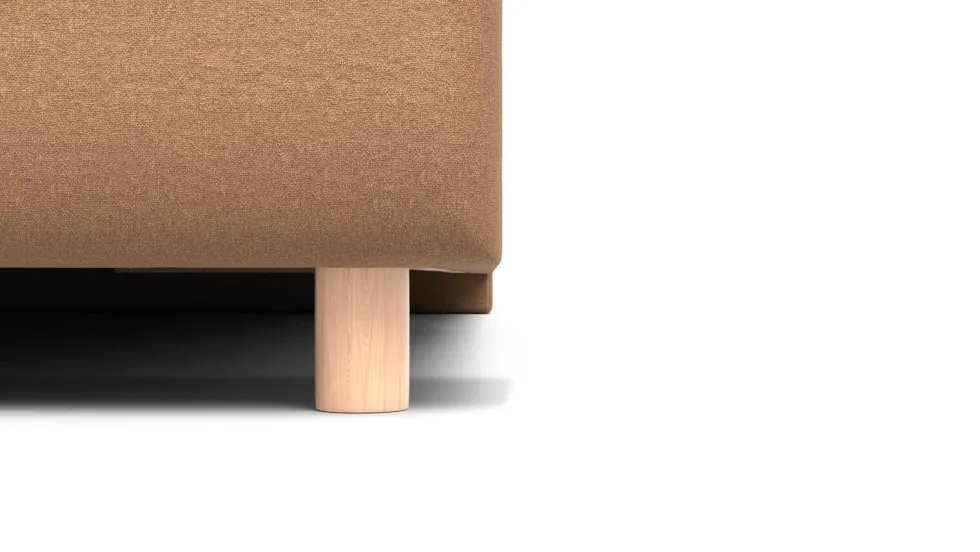 Łóżko tapicerowane Garland Frame Storage, Wooden Black, Kenya Camel, 180x200 cm