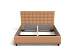 Łóżko tapicerowane Garland Frame Lift, Beech Black, Royal Suede Caribou, 160x200 cm
