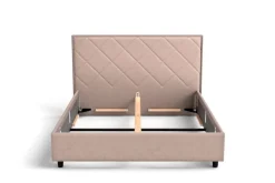 Łóżko tapicerowane Madison Frame Lift, Beech Black, Royal Suede Medium Grey, 160x200 cm