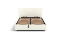 Łóżko tapicerowane Modesto Frame Standard, Wooden Black, Alphine Ivory 101, 180x200 cm