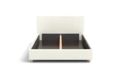 Łóżko tapicerowane Modesto Frame Standard, Wooden Black, Alphine Ivory 101, 180x200 cm