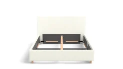 Łóżko tapicerowane Modesto Frame Standard, Wooden Black, Alphine Ivory 101, 180x200 cm