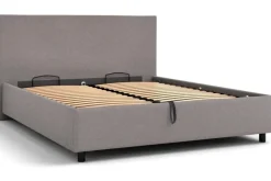 Łóżko tapicerowane Modesto Frame Lift, Beech Black, Alphine Natural 01, 160x200 cm