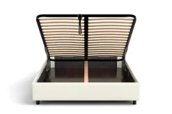 Łóżko tapicerowane Modesto Frame Lift, Beech Black, Alphine Natural 01, 160x200 cm