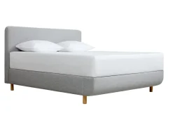 Łóżko tapicerowane TEMPUR® Arc Form, Static Slatted, Black/Oak, Ash Grey, 180x200 cm