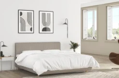 Łóżko tapicerowane TEMPUR® Arc Vertical, Adjustable Slatted, Black/Oak, Charcoal Grey, 180x200 cm