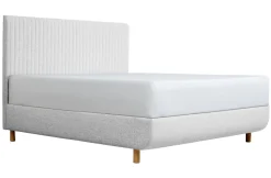 Łóżko tapicerowane TEMPUR® Arc Vertical, Static Slatted, Black/Oak, Ash Grey, 180x200 cm