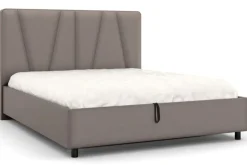 Łóżko tapicerowane Ventura Frame Standard, Beech Black, Paris Khaki, 180x200 cm