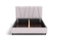 Łóżko tapicerowane Ventura Frame Standard, Beech Black, Paris Khaki, 180x200 cm