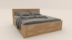 Łóżko z litego drewna Amien, wersja box, buk, BO101, 140x200 cm