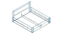Łóżko z litego drewna Amien, wersja box, buk, BO101, 140x200 cm