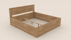 Łóżko z litego drewna Amien, wersja box, buk, BO101, 140x200 cm
