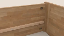 Łóżko z litego drewna Amien, wersja box, buk, BO102, 180x200 cm
