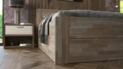Łóżko z litego drewna Amien, wersja box, buk, BO105, 180x200 cm