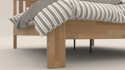 Łóżko z litego drewna Beringen, 80x200 cm, Buk, BO 101, Bez modyfikacji