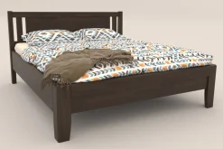 Łóżko z litego drewna bukowego Sion K2, BK10 palisandr, 180x200 cm