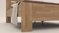 Łóżko z litego drewna Horgen, 80x200 cm, Buk, BO 102, Bez modyfikacji