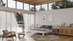 Łóżko z litego drewna Jona, 160x200 cm, Buk, BO 102, Bez modyfikacji