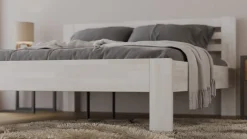 Łóżko z litego drewna Jona, 140x200 cm, Buk, BO 102, Bez modyfikacji