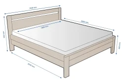 Łóżko z litego drewna, które wytrzyma lata i zapewni zdrowy sen Venta, 180x200 cm, kolor BO102 biały