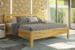 Łóżko z litego drewna, które wytrzyma lata i zapewni zdrowy sen Venta, 180x200 cm, kolor D1 naturalny