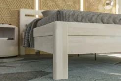 Łóżko z litego drewna, które wytrzyma lata i zapewni zdrowy sen Venta, 80x200 cm, kolor BO102 biały