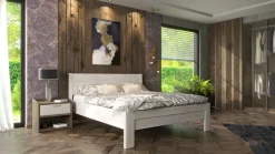 Łóżko z litego drewna Lago, 80x200 cm, Buk, BO 102, Bez modyfikacji