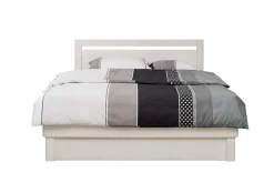 Łóżko z litego drewna Matera, 80x200 cm, Buk, Biały - Faolaj, Box