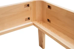 Łóżko z litego drewna Modena 2.0, 80x200 cm, Buk, Naturalny - Lakier