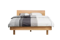 Łóżko z litego drewna Modena 2.0, 80x200 cm, Buk, Naturalny - Lakier
