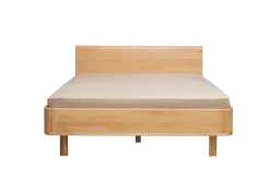 Łóżko z litego drewna Modena 2.0, 80x200 cm, Buk, Naturalny - Lakier