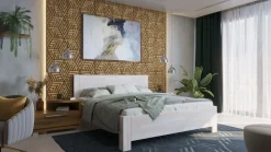 Łóżko z litego drewna Olten, 80x200 cm, Buk, BO 102, Bez modyfikacji