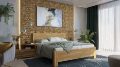 Łóżko z litego drewna Olten, 80x200 cm, Buk, BO 101, Bez modyfikacji