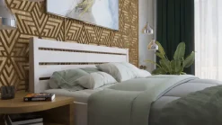 Łóżko z litego drewna Tapa, 80x200 cm, Buk, BO 102, Bez modyfikacji