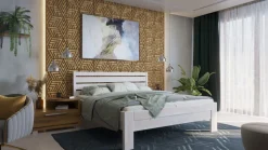 Łóżko z litego drewna Tapa, 80x200 cm, Buk, BO 102, Bez modyfikacji