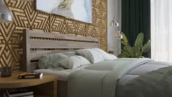Łóżko z litego drewna Tapa, 80x200 cm, Buk, BO 105, Bez modyfikacji