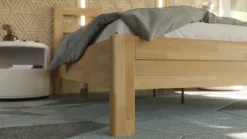 Łóżko z litego drewna Telde, 80x200 cm, Buk, BO 101, Bez modyfikacji