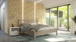 Łóżko z litego drewna Telde, 80x200 cm, Buk, BO 105, Bez modyfikacji