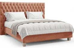 Luksusowe tapicerowane łóżko typu boxspring Grand, Peach Blossom, 180x200 cm