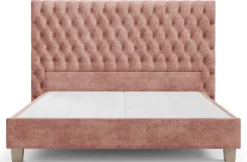 Luksusowe tapicerowane łóżko typu boxspring Grand, Peach Blossom, 180x200 cm