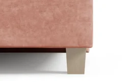 Luksusowe tapicerowane łóżko typu boxspring Grand, Peach Blossom, 200x200 cm