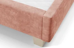 Luksusowe tapicerowane łóżko typu boxspring Grand, Peach Blossom, 160x200 cm