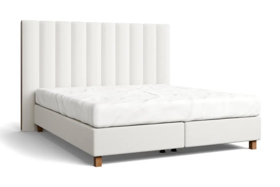 Luksusowe tapicerowane łóżko typu boxspring Atlantis, Nobu 1, 160x200 cm