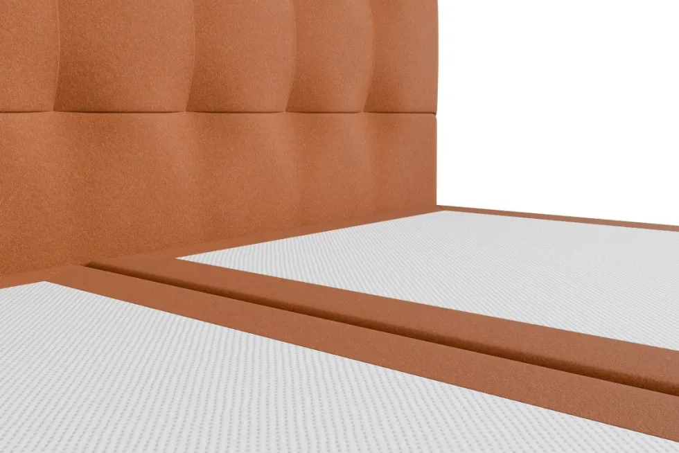 Luksusowe tapicerowane łóżko typu boxspring Cristal, Prizma Oregon, 160x200 cm