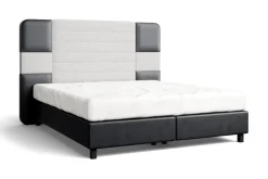 Luksusowe tapicerowane łóżko typu boxspring Majestic, Charcoal Light Grey, 160x200 cm